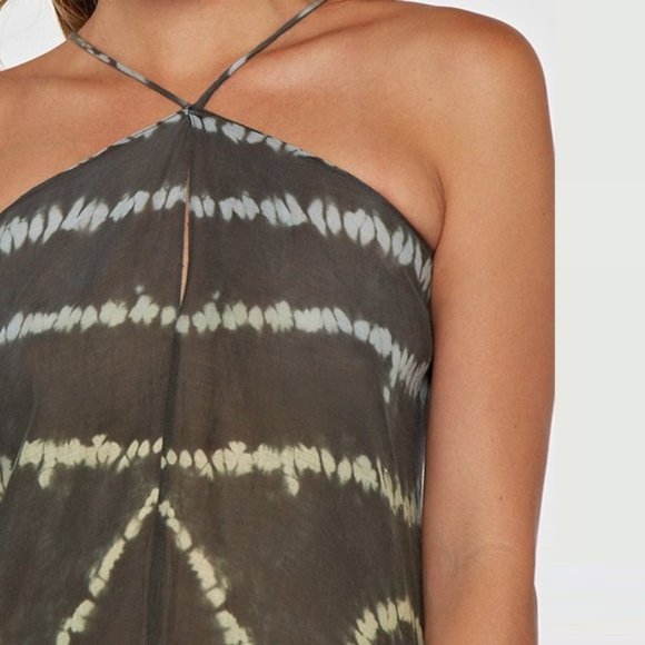 New Moroccan Print Tie Handkerchief Maxi Gray - Picture 5 of 8